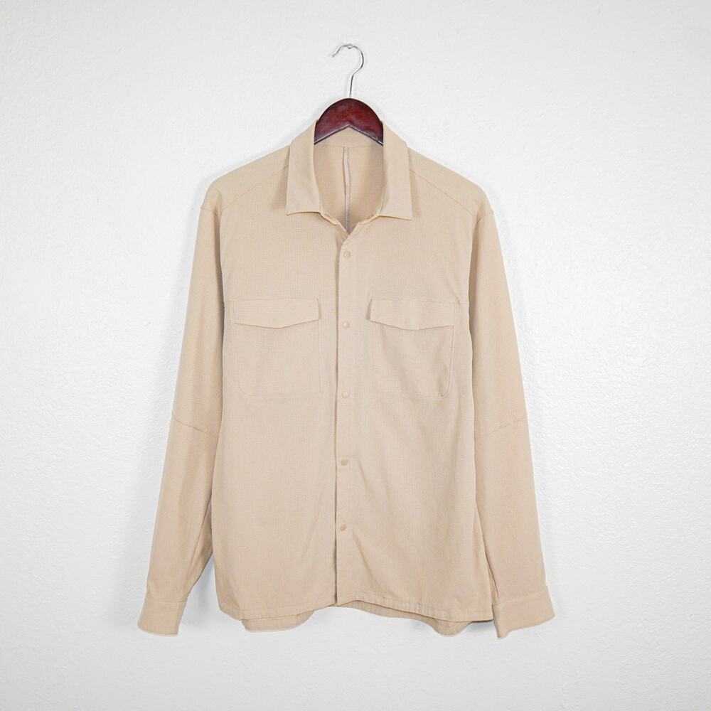 lululemon athletica Café au Lait Long Sleeve Button-Down Shirt